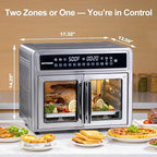 HotKing Dual-Zone Air Fryer Toaster Oven Combo, 28 QT XL Convection Oven