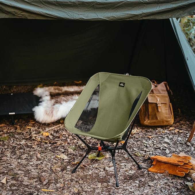 Naturehike YL01 Snap Camping Chair, 1 Second Setup Frame, 441lb Capacity Camp Chair, Portable & Lightweight Backpacking Chair