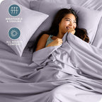Bare Home California King Sheet Set - 1800 Ultra-Soft Microfiber Cal King Bed Sheets - Double Brushed - Deep Pockets - Easy Fit - 4 Piece Set - Bed Sheets (Cal King, Light Lavender)