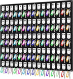 Beeveer Acrylic Key Board with 75 No Hooks Wall Mount Key Rack Holder Hanger Storage Collection for School, Garage, Car Dealer, Office, Hotel, Real Estate(Black)