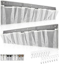 2 PCS RV Shoe Storage Organizer with 16 Pockets, Wall Hanging Pocket Organizer for Camper Bedside Closet Entryway, Space Saving Wall Hanging Includes 8 Hooks & 8 Adhesive Pads