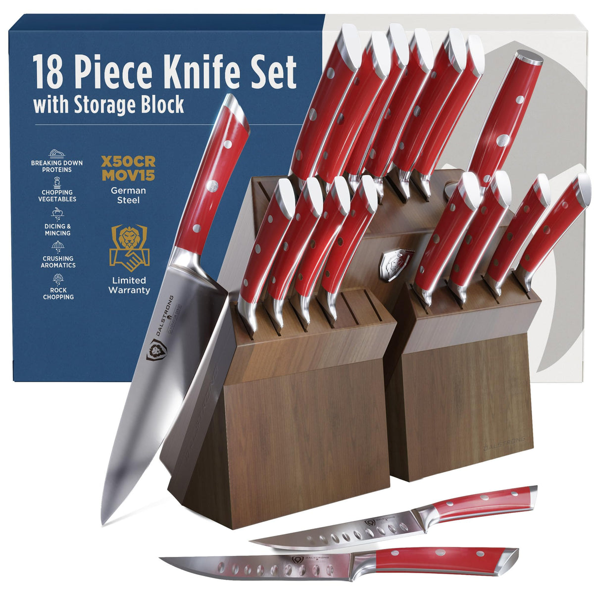 Dalstrong 8-Pc Knife Block Set - German High-Carbon Steel