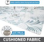 Drymate Premium Luxury Shelf & Drawer Liner, Thick Cushioned Fabric, Non-Adhesive, Absorbent, Waterproof, Slip-Resistant, Liners for Kitchen Cabinets, Cupboards (USA Made)(12”x59”)(2-Pack)(Light Blue)