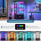 TAGELIER RGB Glass Display Cabinet