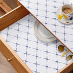 Drawer Shelf Liner for Cabinet,Slip Resistant Non Adhesive Liner for Kitchen, BPA Free Shelf Liners for Cabinets, Bathroom Cupboard Drawers,12IN x 20FT,Blue Stripe