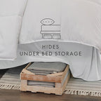 Linen Market Bed Skirt - Ultra Soft Microfiber - Easy Fit with 14 Inch Tailored Drop - Hotel Quality, Shrinkage & Fade Resistant - Bed Cover - Full Size Bed Skirts - Bedroom Décor - (Full, White)