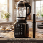 Glass Blenders for Kitchen with Tamper, Blender for Smoothies, Professional Blenders 1500W Motor, 9 Adjustable Speeds, 14 Preset Programs, High-Speed Heating Blender for Nut Milk, Soups, Sauces & More