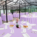 Ragnhild 16 Pack Lavender Plastic Tablecloths for Round Tables, Premium Decorative Light Purple Disposable Table Cloths for Parties, Round Party Table Cover for Birthday Wedding Baby Shower, 84 Inch
