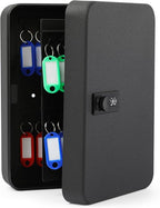 Ripeng 48-Keys Steel Key Cabinet with Combination Lock - Wall Mount Key Lock Box with Colorful Secure Tags & Hooks Keys Organizer Storage for Home Office Hotel Rental Business Property Management