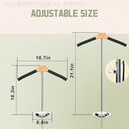 Adjustable T Shirt Display Adult for Vendors 4Pack,18-31.1IN Flexible Shirt Rack Shoulder Stand, Portable Hanging Metal Clothes Display, Hanger Rack for Clothing Dress Garment Coat Retail
