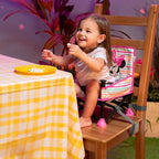 Bright Starts Disney Minnie Mouse Pop 'N Sit Portable Booster, Indoor/Outdoor Use, Floor Seat with Feeding Tray, 6 Mos - 3 Yrs