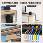 Cable Matters 200-Pack Nail-in Cable Clips Cord Organizer, 7mm / 0.27 inches, Ethernet Cable Wall Clip, Wire Wall Clips, White
