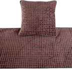 HomeCentric Grey Bed Runner & Scarf, Full Size 68"x18", Velvet with Sequins Embroidery - Ditto Dots