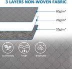 Amazon Basics Foldable Large Clothes Storage Bags with Clear Window & Carrying Handles, Closet Organizers, Zipper, 3-Pack, Gray