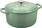 VORRINGARD Enameled Cast Iron Dutch Oven Pot with Lid, for Sourdough Bread Baking, Round Dutch Ovens, 4.5 Quart, Sage Green