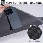 Front Door Mat 24''x35'', Non Slip Absorbent Muddy Dirt Resist Washable Low-Profile Indoor Doormat, Welcome Entryway Door Mats, Grey