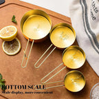13pcs Gold Stainless Steel Measuring Cups and Spoons Set, Including 8 Double-Sided Magnetic Measuring Spoons Set & 1 Leveler, 4 Metal Measuring Cups, Kitchen Accessroies for Cooking & Baking