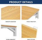 Need Fold Wall Mounted Workbench Folding Wall Table Length 47.2" Width 20" Perfect Addition to Garage & Shed/Home Office/Laundry Room/Home Bar/Kitchen & Dining Room