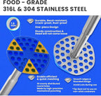 316L Stainless Steel Potato Masher, Dishwasher Safe, Bean Masher