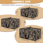 Dust-Proof Microwave Oven Cover Protector Microwave Oven Grill Cover Deer Elk Forest Camo Hunting Print Universal Kitchen Appliance Protector Case Protections for Toaster Oven, L