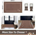 BEQHAUSE Dog Door Mat for Muddy Paws 36"x60" Dirt Trapper Absorbent Doormat Non Slip Entryway Rugs Washable Stain Resistant Welcome Floor Mat Soft Low-Profile for Front Back Door, Brown