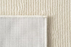 Revival Rugs Stripe 5'3"x8' Washable Area Rug for Living Room Bedroom - 100% Recycled Oeko-TEX Certified, Medium Pile, Beige, Cream