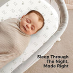 2-Pack Organic Bassinet Sheets for Girls, Boys - 100% Cotton Bassinet Mattress Sheets Compatible with Halo Bassinest Swivel Sleeper, Graco, Baby Delight, Chicco, Fitted Bassinet Sheets (Bumble Bear)