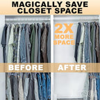 MIZGI Premium Clear Hangers (Pack of 50) Heavyduty- Pink Acrylic No Shoulder Bump Suit Hangers - Space Saving Clothes Hangers,Rounded Hanger for Coat,Sweater,Jackets,Pants