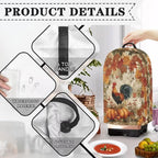 Autumn Rooster Pumpkin Blender Dust Cover Food Processor Cover Coffee Machine Appliance Covers for Kitchen Counter Blender Covers for Kitchen Machine