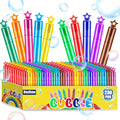 230 Pcs 10 Colors Star Bubble Wands,Bubbles Wand for Kids,Bulk, Perfect for Birthday, Wedding,Summer Outdoor Toys,Goody Bags Stuffer Bubbles,Carnival Prize,Party Favors