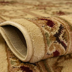 Rugs.com Chateau Collection Rug – 6 Ft Runner Cream Medium Rug Perfect for Hallways, Entryways