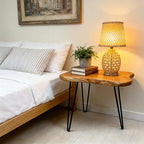 Live Edge Side Table, Solid Wood End Table