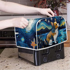 ZFRXIGN Corgi Toaster Cover Small Appliance Covers Starry Night Toaster Cover 2 Slice Kitchen Decor Toaster Microwave Oven Cover Toaster Bag Dust Cover Blue