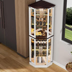 PAKASEPT 71'' Farmhouse Display Curio Cabinet