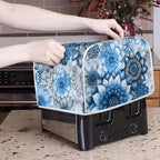 Boho Mandala Floral Coffee Maker Appliance Covers Washable Dust Cover Toaster and Blender Cover Set Anti Fingerprint Protection