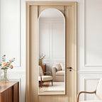 Antok Full Length Over-the-Door Hanging Mirror - Freestanding Wall Mount Leaning Body Mirror for Bedroom Living Room Entryway, 48" L x 14" W, White