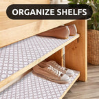 RAY STAR 18X96 Inch Shelf Liner for Kitchen Cabinets, Non-Adhesive Cabinet Liner Washable, PVC Drawer Liner for Dresser Non-Slip Bathroom (Circle)(8 Roll)