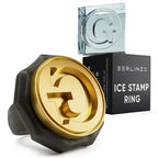 Berlinzo Brass Ice Stamp Ring Letter L