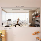 Hasipu 79''x 36'' Home Gym Mirror with Lights Dimmable Anti-Fog Large Full Length Wall Mounted Full Body Mirror for Yoga Dance Fitness Exercise Studio Bedroom Garage, Tempered Glass Workout Mirrors