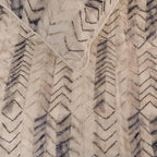 The HomeCentric King Queen Twin Grey Decorative Queen 74"x18" Bed Runner with Pillow Cover, Tie & Dye Beaded Bed Scarf on Cotton Fabric - Tie Dye Chevy
