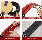Bates- Floor Cord Cover, 5ft, Cable Cavity 0.6" (W) x 0.31" (H), Heavy Duty Wire Protector, PVC Extension Cords Hider, Protect Cords, Prevent Cable Trips, Cord Hider for Office, Home, Outdoor