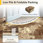 RELEANY Washable Area Rugs 2'x6' Non-Slip Modern Abstract Soft for Living Room Entryway Bedroom Nursery, Print Pattern, Brown Tan Beige Coffee