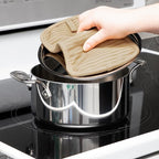 All-Clad Premium Pot Holder & Hot Pad: Heat Resistant to 500 Degrees - 100% Cotton, 10"x6.25" Hot Pad for Kitchen and Barbeque, 4-Pack, Cappuccino