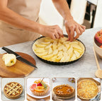 Axigundaone 6 Pcs Tart Pan with Removable Bottom, Pie Pan11/9/4/3In