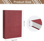 uxcell Decorative Books, 8.7 x 5.9 Linen Fake Books for Decoration Faux Decor Book for Modern Aesthetic Home Office Coffee Table Shelf Desktop Display, Wine Red