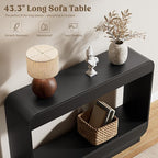 Lulive 43" Waterfall Console Table for Entryway, Wooden Entryway Table, Farmhouse Behind Sofa Table for Living Room, Hallway, Entrance, Couch, Entry, Home Decor