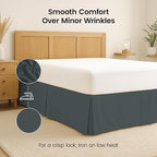 Utopia Bedding King Bed Skirt - Soft Quadruple Pleated - Easy Fit with 16 Inch Tailored Drop - Hotel Quality, Shrinkage and Fade Resistant (King, Grey)