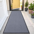 OLANLY Front Door Mat Indoor Outdoor Entrance, Waterproof Heavy Duty Doormat, Fade Resistant, Low Profile, Easy Clean Patio Porch Welcome Floor Mats for Entry, 47x23, Ash Grey