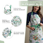 Maison d' Hermine 100% Cotton Apron for women with Pocket Kitchen Chef Apron for Men Cooking Mothers Day Gifts