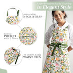 Maison d' Hermine 100% Cotton Apron for women with Pocket Kitchen Chef Apron for Men Cooking Mothers Day Gifts